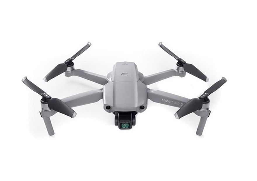 Studio image of a still DJI drone