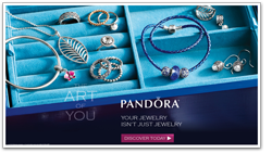 Jewelry tray with various Pandora jewelry