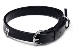 Black Leather-Free Fabric Pet Collar