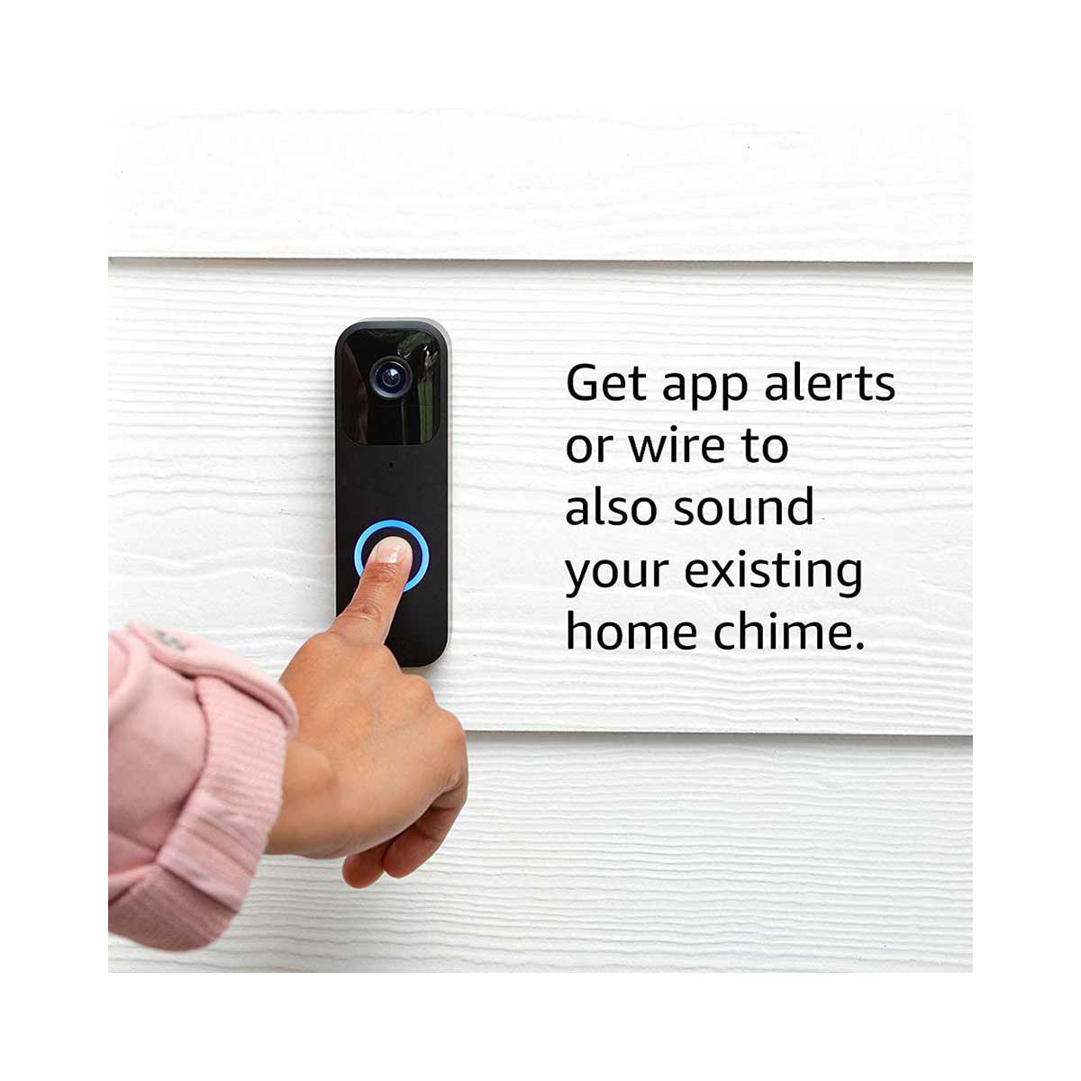 Blink - Standalone Video Doorbell | Two-way audio, HD video, motion and chime app alerts, Black