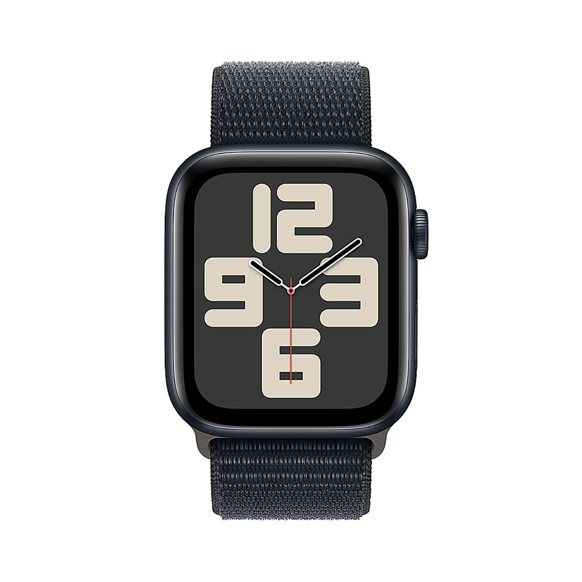 Apple - Watch SE (GPS) 44mm Midnight Aluminum Case with Midnight Sport Loop - Midnight