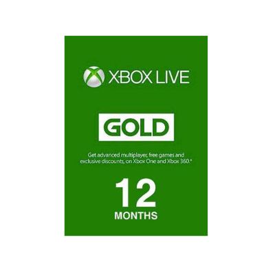 Microsoft - Xbox Live Gold, 12 Month Membership