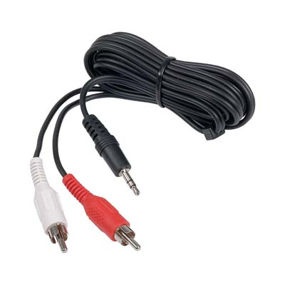 RCA - Audio Cable, 3.5mm to 2 RCA Plugs, Y-Adapter, 3ft