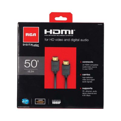 RCA - Digital Plus HDMI Cable, 50ft