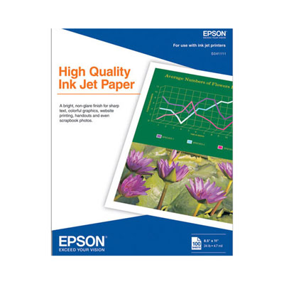 Epson - Paper, High Quality, Letter, 100 Sheets