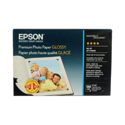 Epson - Photo Paper, Premium Photo Paper Glossy (4 x 6", 100 Sheets)