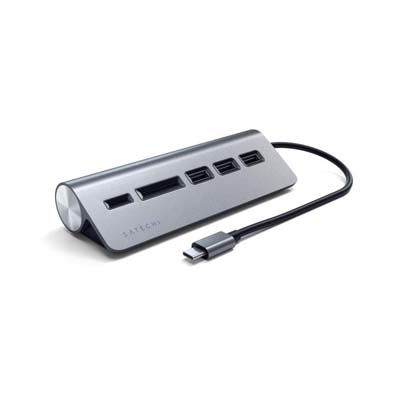 Satechi - USB 3.0 Hub and Card Reader, Space Grey