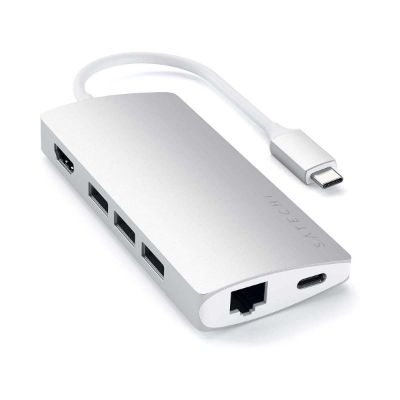 Satechi - Adapter, Type- C, Multi Port, Ethernet, Silver