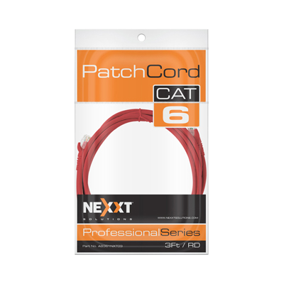 Nexxt - Cat6 Patch Cord, 3ft, Red