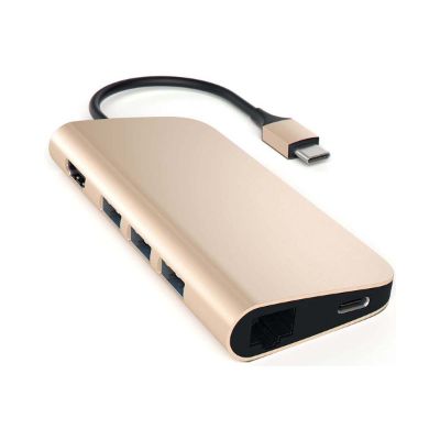 Satechi - Adapter, Type- C, Multi Port, Ethernet, Gold