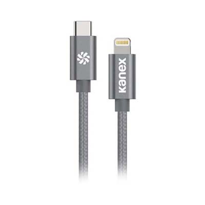 Kanex - DuraBraid USB-C to Lighting Cable, 6' Space Grey
