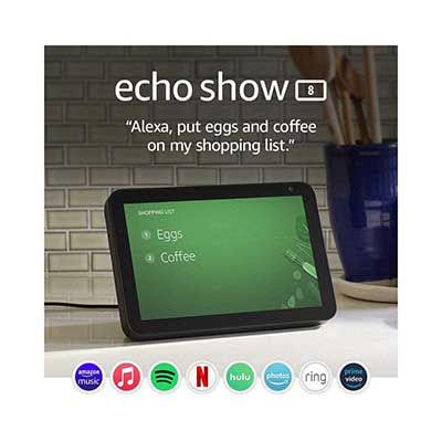 Amazon - Echo Show 8, Charcoal