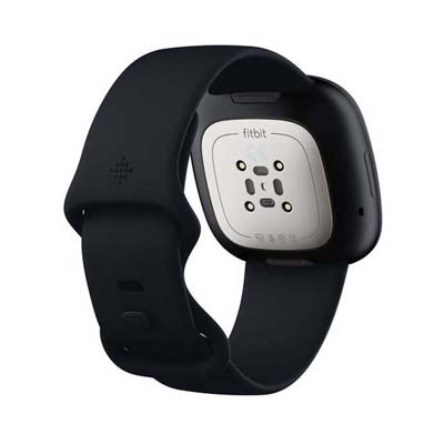 Fitbit - Fitbit Sense, GPS Carbon/ Graphite Stainless Steel