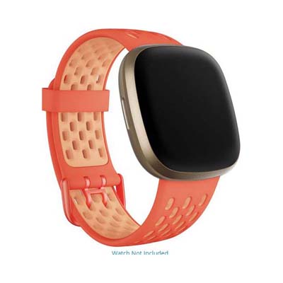 Fitbit - Sport Band for Sense and Versa 3, Large, Melon