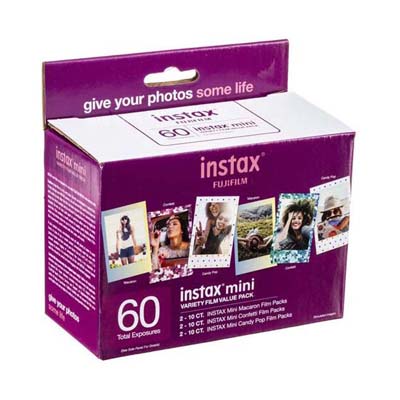 Fujifilm - Instax Mini Instant Film Variety Pack, 60 Exposures
