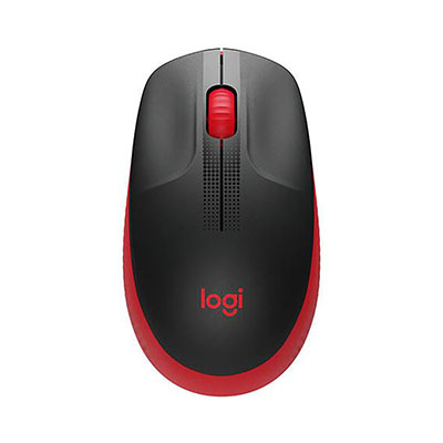 Logitech - M190 Wireless Mouse, Red/ Black