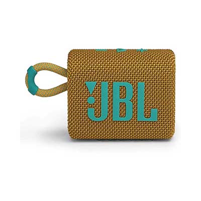 JBL - Go 3 Portable Waterproof Bluetooth Speaker, Yellow