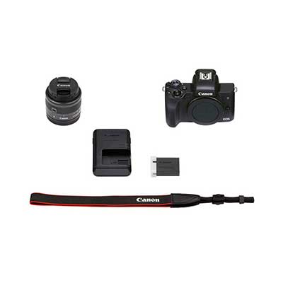 Canon - EOS M50 Mark II Mirrorless Digital Camera with 15-45mm Lens, Black