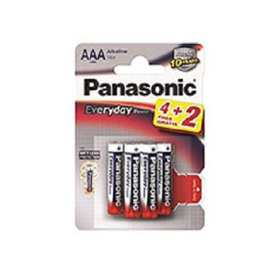 Panasonic - AAA Alkaline Battery, 4+2 Pack