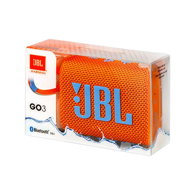 JBL - GO 3 Portable Waterproof Bluetooth Speaker, Orange
