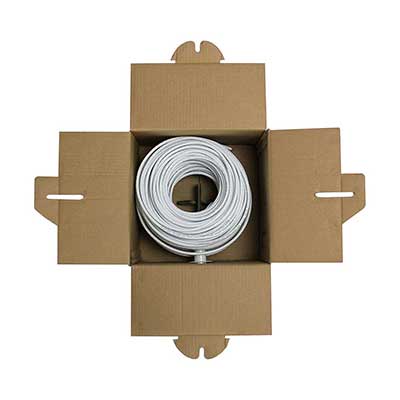 NavePoint - Cat6 (CCA), 500ft, Solid Bulk Ethernet Cable, 550MHz, 23AWG 4 Pair, Unshielded Twisted Pair, White
