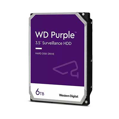 Western Digital - Purple Surveillance Hard Drive, 6TB/256GB