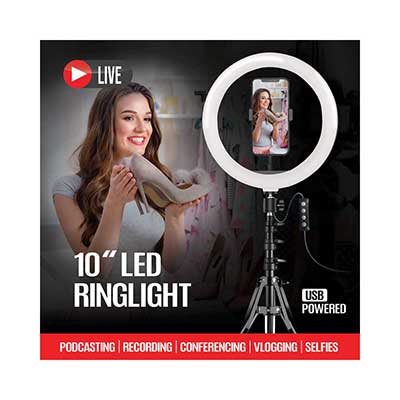 Argomtech - Spotlight Pro 10" LED Ring Light with Full Tripod