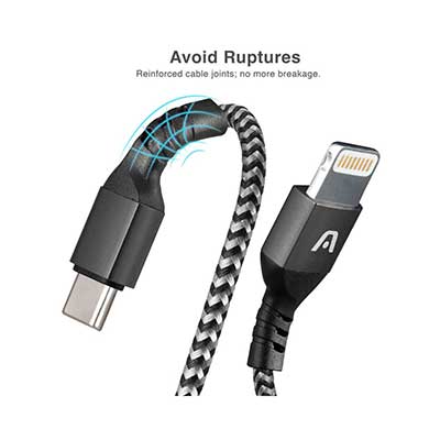 Argomtech - Dura form Type-C to lightning fast charge cable 1.8M/6FT