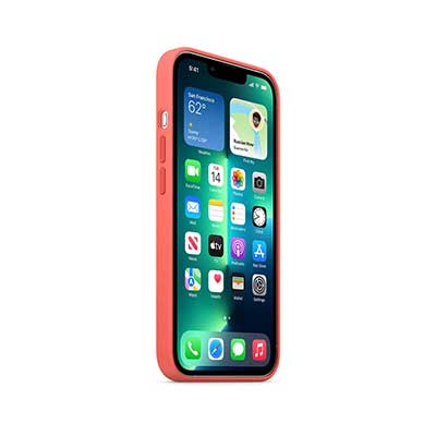 Apple - iPhone 13 Pro, Silicone Case with MagSafe, Salmon
