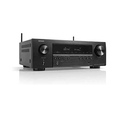 Denon - 5.2-Channel AVR, Dolby Surround Sound, 6 HDMI Inputs and 1 Output, 8K HDMI, Bluetooth, WiFi, AirPlay 2, HEOS Multiroom, Alexa Compatible