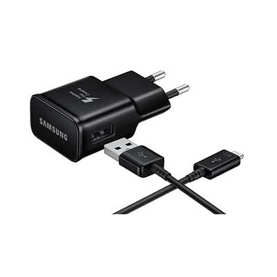 Samsung - Fast Charge Travel Charger with USB-C cable, Black