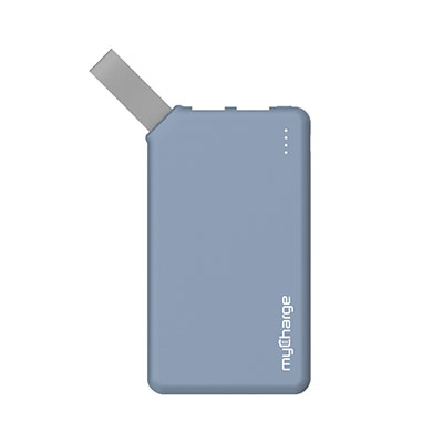 myCharge - Portable Phone Charger External Battery Packs, 6000mAh Mini Power Bank with Built in Cables