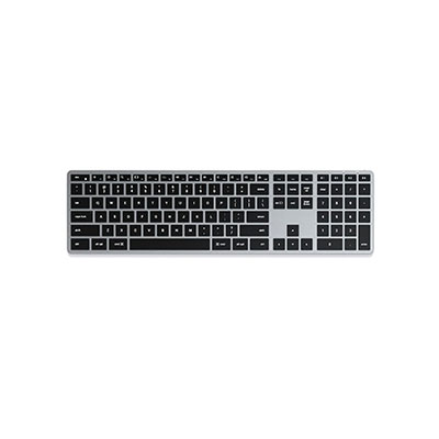 Satechi - Slim X3 Bluetooth Backlit Keyboard with Numeric Keypad ? Illuminated Keys & Multi-Device Sync