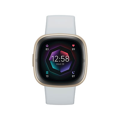 Fitbit - Sense 2 Advanced Health Smartwatch, Blue mist/Pale Gold