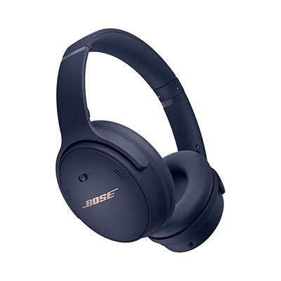 Bose - QuietComfort 45 Noise-Canceling Wireless Over-Ear Headphones, Midnight Blue
