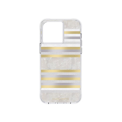 Case-mate - Pearl Magsafe Case for Apple iPhone 14, Pearl Stripes