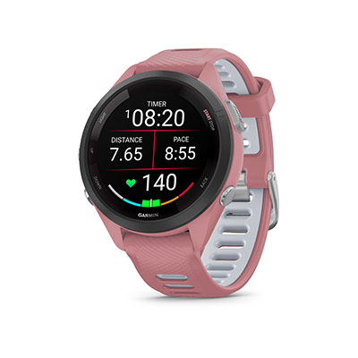 Garmin - Forerunner 265S Multisport GPS Smartwatch, Light Pink/Whitestone