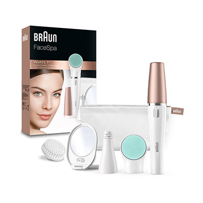 Braun - FaceSpa 851V 3-in-1 facial epilating, cleansing & vitalization system