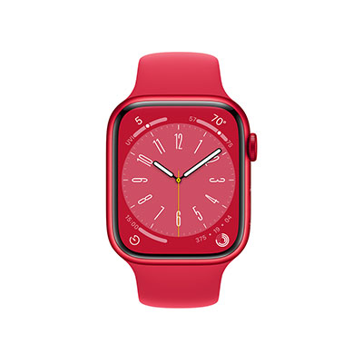 Apple - Watch Series 8, GPS + Cellular 41mm, (PRODUCT)RED Aluminum Case w/ (PRODUCT)RED Sport Band