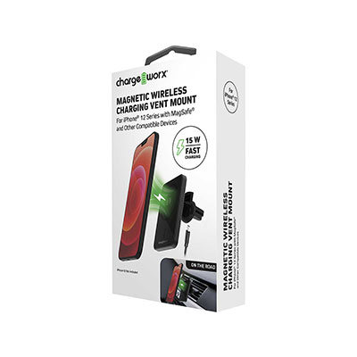 Chargeworx - Magnetic Wireless Charging Smartphone Vent Mount