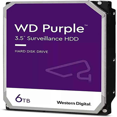 Western Digital - Internal HD 6TB, 256MB, Surveillance Purple