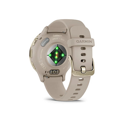 Garmin - Venu 3S, GPS, Smartwatch, Cream Gold / Ivory,