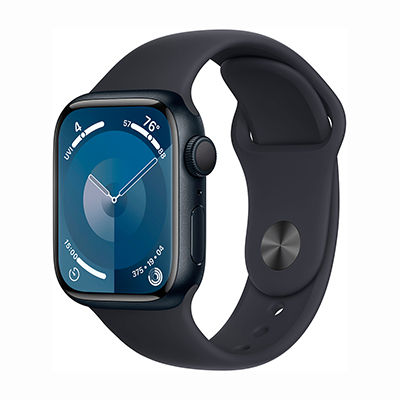 Apple - Watch Series 9 GPS 41mm Midnight Aluminum Case with Midnight Sport Band - M/L
