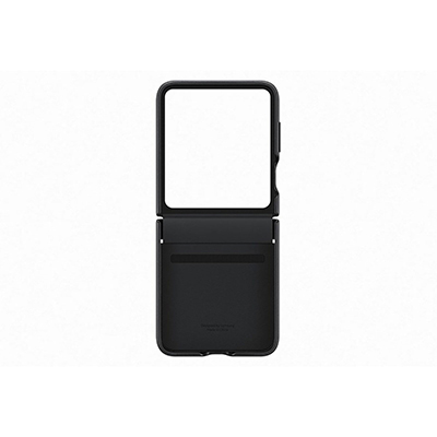 Samsung - Galaxy Z Flip5 Flap Eco-Leather Case, Black