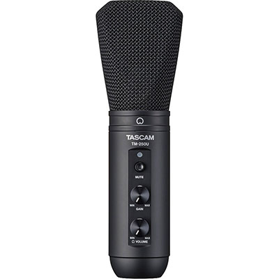 Tascam - TM-250U, USB CONDENSER MICROPHONE FOR PODCASTING, CONFERENCING, COMPUTER RECORDING, AND ONLINE AUDIO