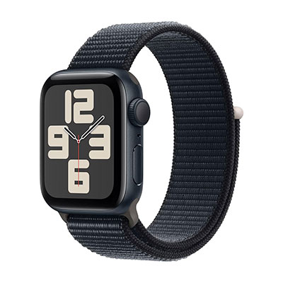 Apple - Watch SE 2nd Generation (GPS) 40mm Midnight Aluminum Case with Midnight Sport Loop - Midnight