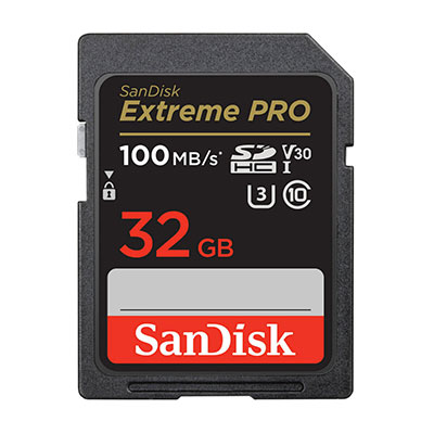 Sandisk - 32GB Extreme Pro SDHC Mcard C10,U3,4K,SD