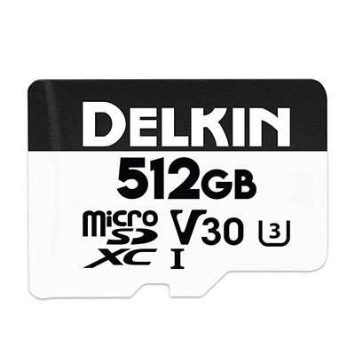 Delkin Devices - 512GB Hyperspeed UHS-I SDXC Memory Card with SD Adapter