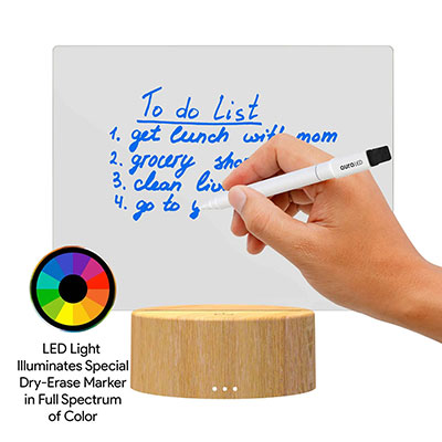 Tzumi - Aura LED LumiWrite Acrylic Sign Board