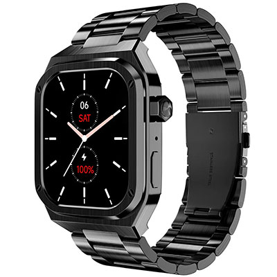 Noise - Chrome Luxury AMOLED, Smart Watch, 46MM, Elite Black Metal